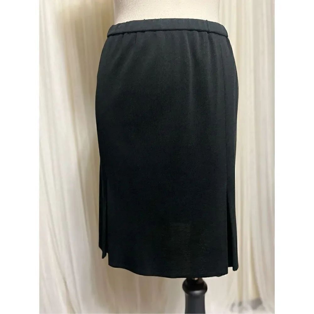 Ming Wang Black Pleated Skirt Size Small